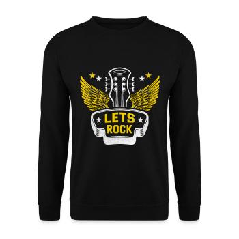 Rock n roll musique rock rock and roll guitariste - Sweat-shirt Unisexe - noir - Devant - Alina (178cm) & Michal (187cm)