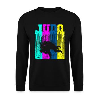 Judo - Unisex Sweatshirt - black - Front - Alina (178cm) & Michal (187cm)