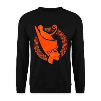 Ägypten Urlaub Pyramiden Sphinx Archäologie - Unisex Pullover - Schwarz - Vorne - Alina (178cm) & Michal (187cm)