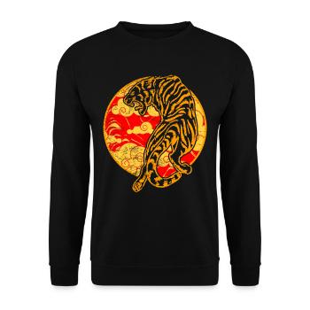 Tigre arts martiaux mixtes gros chats chats sauvages - Sweat-shirt Unisexe - noir - Devant - Alina (178cm) & Michal (187cm)