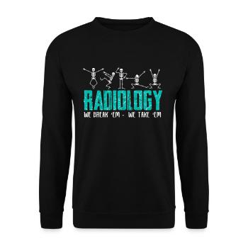 Radiologe Radiologietechniker Röntgen Medizin - Unisex Pullover - Schwarz - Vorne - Alina (178cm) & Michal (187cm)