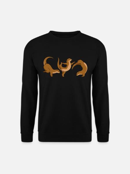 Otter Yoga Geschenk Frauen Meditation Shirt Otter - Unisex Pullover - Schwarz