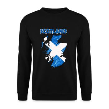 Scotland Flag Scottish Coat of Arms Scots - Unisex Sweatshirt - black - Front - Alina (178cm) & Michal (187cm)
