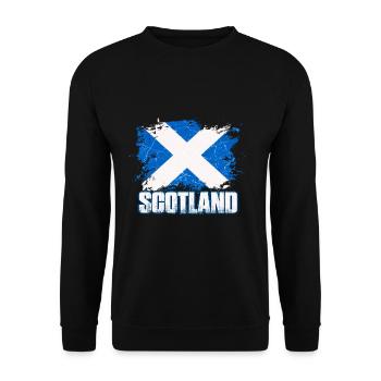 Scotland Flag Scottish Coat of Arms Scots - Unisex Sweatshirt - black - Front - Alina (178cm) & Michal (187cm)