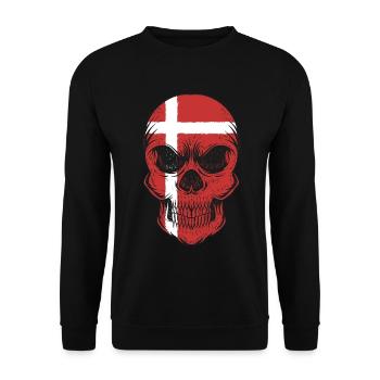 Danemark Drapeau drapeau danois Scandinavie Vacances - Sweat-shirt Unisexe - noir - Devant - Alina (178cm) & Michal (187cm)