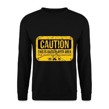 Bass guitar bassist player EADG bassist - Unisex Sweatshirt - black - Front - Alina (178cm) & Michal (187cm)