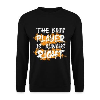 Bass Guitar Bassist Player EADG Bassists - Unisex Sweatshirt - black - Front - Alina (178cm) & Michal (187cm)