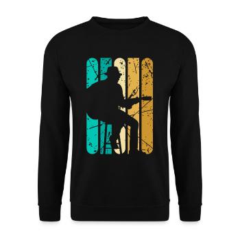 Bass Guitar Bassist Player EADG Bassist Music - Unisex Sweatshirt - black - Front - Alina (178cm) & Michal (187cm)