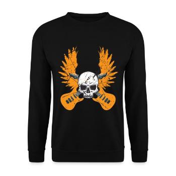 Bass guitar bassist player EADG bassist - Unisex Sweatshirt - black - Front - Alina (178cm) & Michal (187cm)