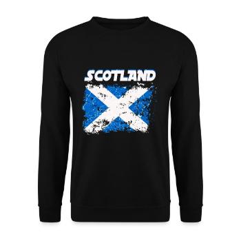 Schottland Flagge Schottisches Wappen Schottisch - Unisex Pullover - Schwarz - Vorne - Alina (178cm) & Michal (187cm)