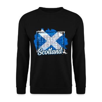 Drapeau de l'Écosse Armoiries écossaises Écossais - Sweat-shirt Unisexe - noir - Devant - Alina (178cm) & Michal (187cm)