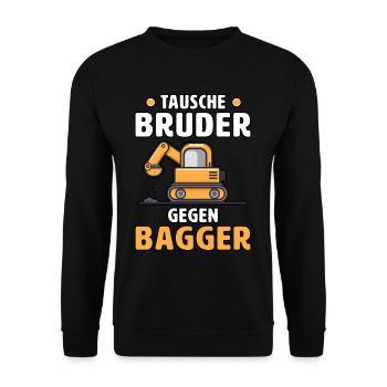 Échange frère contre pelleteuse - Sweat-shirt Unisexe - noir - Devant - Alina (178cm) & Michal (187cm)