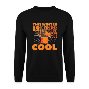 Winter - Unisex Sweatshirt - black - Front - Alina (178cm) & Michal (187cm)
