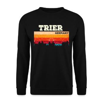 Trèves Skyline Ville natale Allemagne Villes - Sweat-shirt Unisexe - noir - Devant - Alina (178cm) & Michal (187cm)