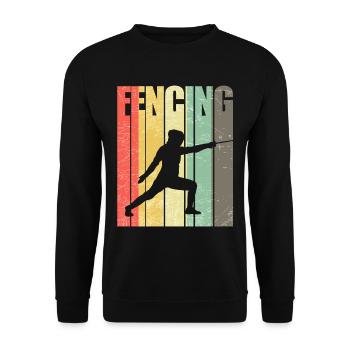 Funny fencing sport fencing fencer epee fight - Unisex Sweatshirt - black - Front - Alina (178cm) & Michal (187cm)