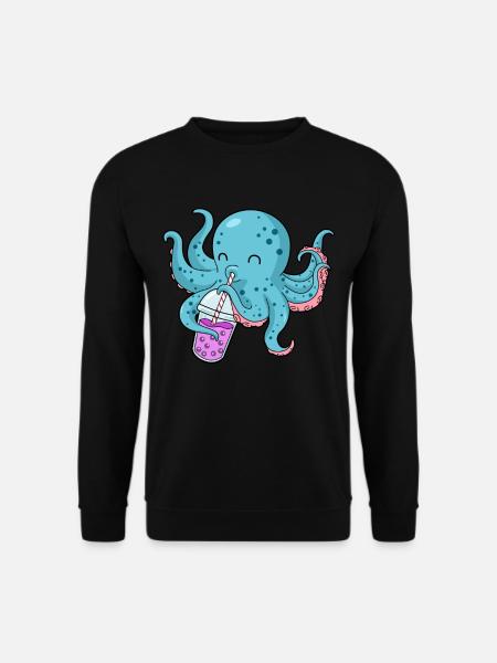 Oktopus Bubble Tea Geschenk Boba Tea Bubble Tea - Unisex Pullover - Schwarz