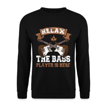 Bass guitar bass player EADG bassist bassist - Unisex Sweatshirt - black - Front - Alina (178cm) & Michal (187cm)