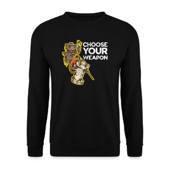 Échecs joueur d'échecs jeu d'échecs pièces d'échecs - Sweat-shirt Unisexe - noir - Devant - Alina (178cm) & Michal (187cm)