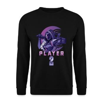 Paire de joueurs correspondants: Joueurs: 1 Joueur: 2 - Sweat-shirt Unisexe - noir - Devant - Alina (178cm) & Michal (187cm)