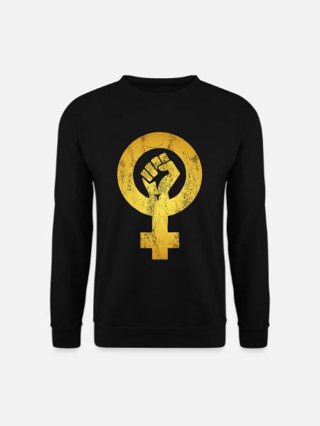 Feminismus Faust Feministin Frauen Rechte Streik - Unisex Pullover - Schwarz
