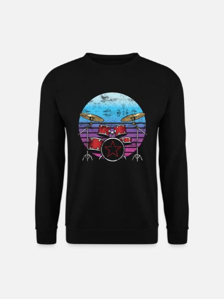 Batteur batterie batteur baguettes musique - Sweat-shirt Unisexe - noir
