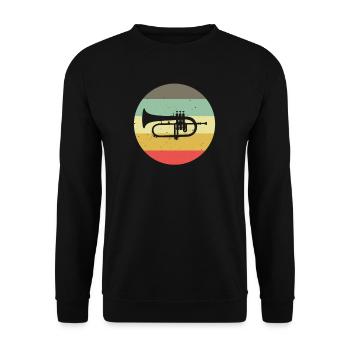 Cadeau de corne de joueur de corne de joueur de corne de bugle - Sweat-shirt Unisexe - noir - Devant - Alina (178cm) & Michal (187cm)