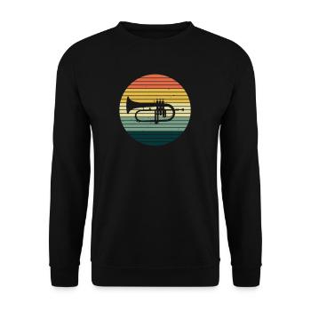 Cadeau de corne de joueur de corne de joueur de corne de bugle - Sweat-shirt Unisexe - noir - Devant - Alina (178cm) & Michal (187cm)