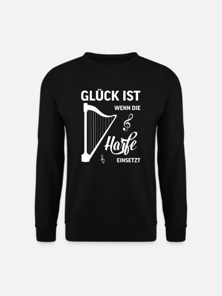 Harfe Lyra Liar Harfenspieler Saiten Geschenk - Unisex Pullover - Schwarz