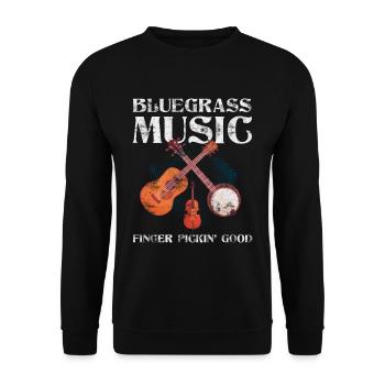 Bluegrass Country Musik Linedance - Unisex Pullover - Schwarz - Vorne - Alina (178cm) & Michal (187cm)