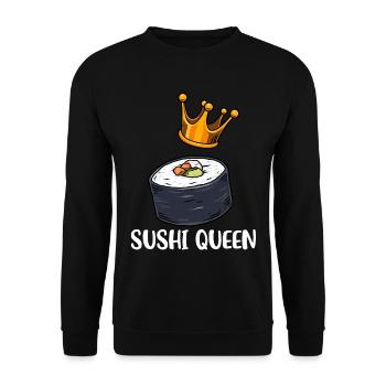 Sushi Shirt Frauen Japanisches Essen Koch Sushi - Unisex Pullover - Schwarz - Vorne - Alina (178cm) & Michal (187cm)