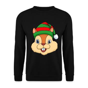 Écureuil cadeau de Noël écureuil - Sweat-shirt Unisexe - noir - Devant - Alina (178cm) & Michal (187cm)