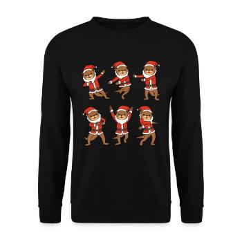 Chemise de Noël la loutre chemise de Noël Loutre - Sweat-shirt Unisexe - noir - Devant - Alina (178cm) & Michal (187cm)