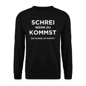Anal Sex Analsex Porno Swinger Ficken Geschenk - Unisex Pullover - Schwarz - Vorne - Alina (178cm) & Michal (187cm)