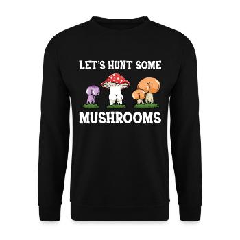 Mushrooms Collecting Fungi Mushroom Pickers Forest Morels Mushroom - Unisex Sweatshirt - black - Front - Alina (178cm) & Michal (187cm)