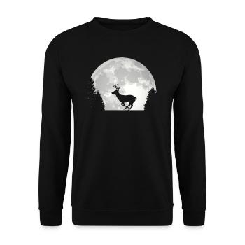 Jäger Jagd Drückjagd Jägerin Fuchs Geschenk - Unisex Pullover - Schwarz - Vorne - Alina (178cm) & Michal (187cm)