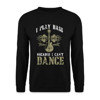 Bass Spieler Bass Player Bassist Bassisten - Unisex Pullover - Schwarz - Vorne - Alina (178cm) & Michal (187cm)