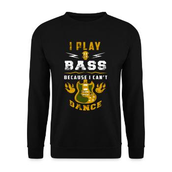 Bass Spieler Bass Player Bassist Bassisten - Unisex Pullover - Schwarz - Vorne - Alina (178cm) & Michal (187cm)