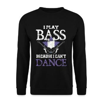 Bass Spieler Bass Player Bassist Bassisten - Unisex Pullover - Schwarz - Vorne - Alina (178cm) & Michal (187cm)