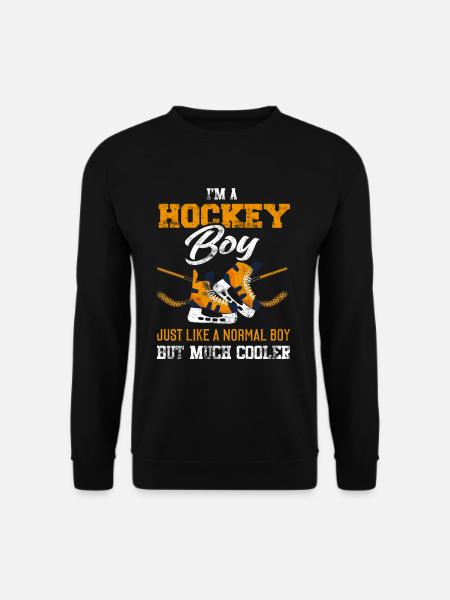 Hockey Junge - Unisex Pullover - Schwarz