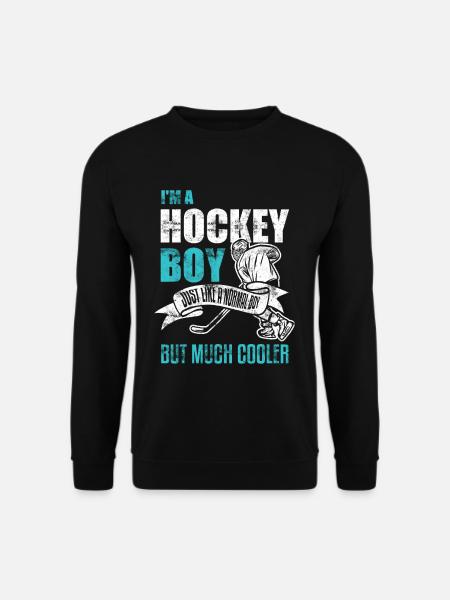 Hockey Junge - Unisex Pullover - Schwarz