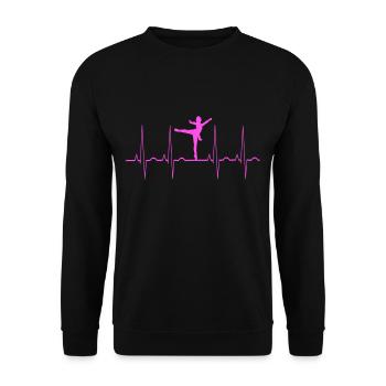 Ballerina design - Unisex Sweatshirt - black - Front - Alina (178cm) & Michal (187cm)