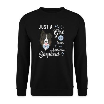 Australian Shepherd Aussie dog herding dog gift - Unisex Sweatshirt - black - Front - Alina (178cm) & Michal (187cm)
