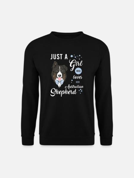 Australian Shepherd Aussie Hund Hütehund Geschenk - Unisex Pullover - Schwarz