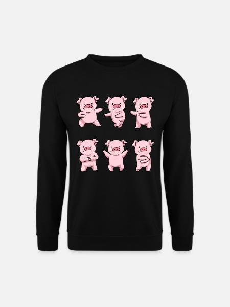 Schwein Shirt Schwein Geschenk Männer Schwein - Unisex Pullover - Schwarz