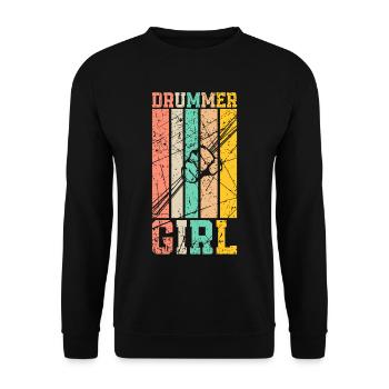 Drums women - Unisex Sweatshirt - black - Front - Alina (178cm) & Michal (187cm)