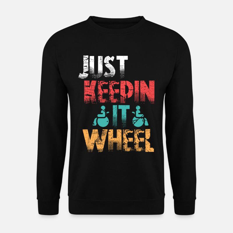 Rollstuhlfahrer Rollstuhl - Unisex Pullover - Schwarz