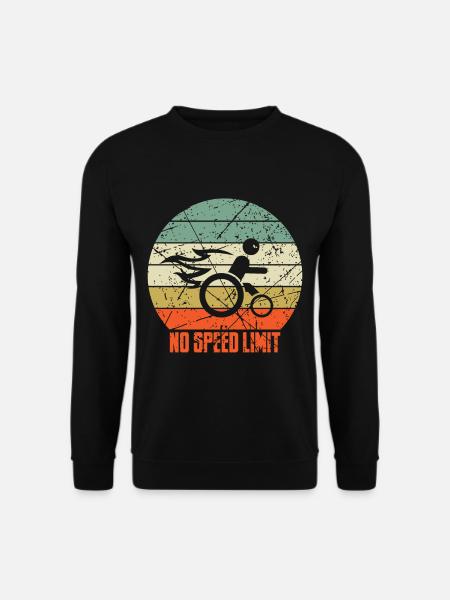 Lustiger Rollstuhl Spruch - Unisex Pullover - Schwarz