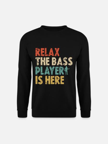 Bassist Bass Spieler - Unisex Pullover - Schwarz