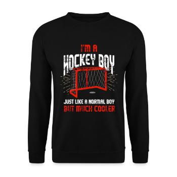 Hockeyeur Garçon - Sweat-shirt Unisexe - noir - Devant - Alina (178cm) & Michal (187cm)