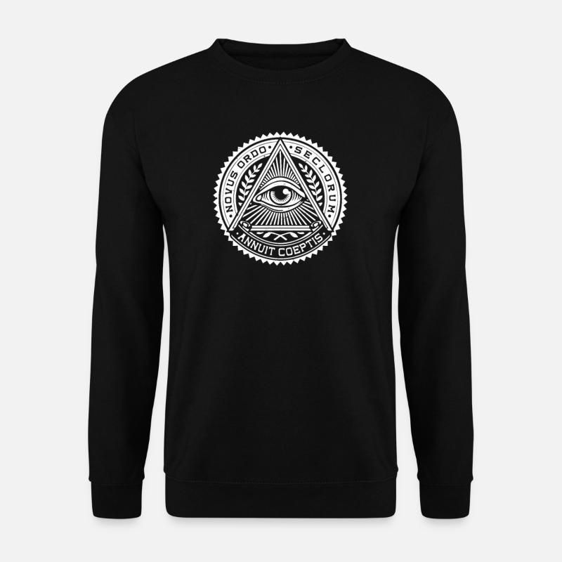Freimaurer Maurer Illuminati Alles sehendes Auge - Unisex Pullover - Schwarz
